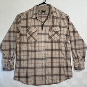 Wyoming Traders Men Plaid Snap Long Sleeve 100% Wool Western Ranch Wear XXL